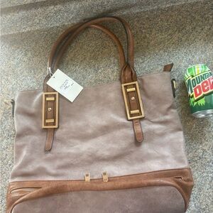 Elegant Mock-Leather Tote-NEW